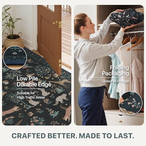 BESBLEE 2X5 Washable Kitchen Runner Rug, Animal Non Slip - Image 4
