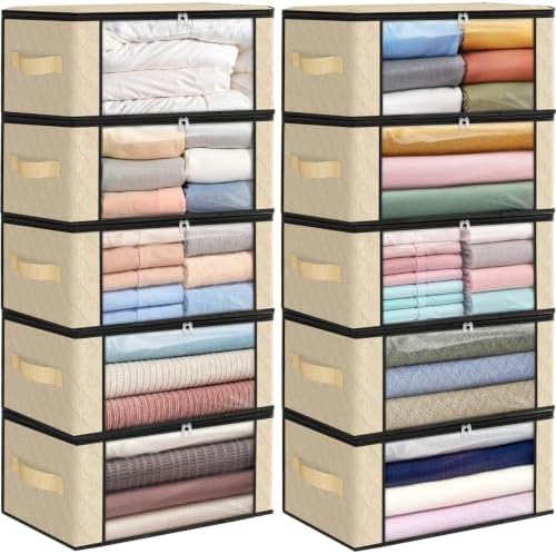 Fab totes 35L Closet Organizers, Foldable Under Bed Storage Containers by Fabtotes