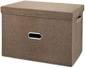 Linen Fabric Collapsible Storage Bins by Unknown