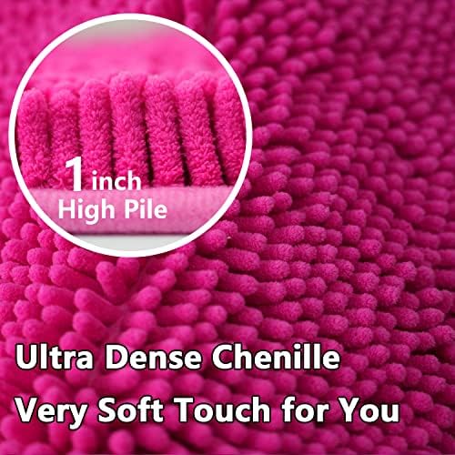 Bathroom Rugs Chenille 3-Piece Extra Soft and Absorbent Shag Bathroom Rugs - Image 5
