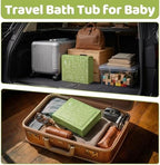 Collapsible Baby Bathtub for Newborn to Toddler, Foldable Toddler Bathtub - Image 5