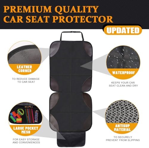 Car Seat Protector, Ponjson Auto Car Leather Seats Waterproof Thick - Image 2