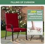Summsun Patio Dining Seat Cushions Set of 4, 20 x 20 Inch - Image 6