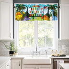 Alphabet ABC Valance Curtain Cartoon Dinosaur Jurassic Forest Plants - Image 5