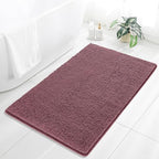 Chenille Bathroom Rug 36"x60" Dusty Rose, Large Plush Bath Mat by Kildoss