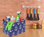 Rectangular Kids Storage Bins, Boys Baskets, Collapsible Anchor Organizer Bin - Image 3