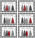Christmas Placemats Set of 6 Xmas Trees Plastic Table Mat 17×13×0.04in by OBUSATT