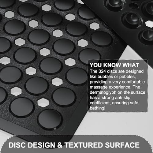 TEESHLY Bath Mat for Tub & Shower, Non Slip Soft Bathmat - Image 2