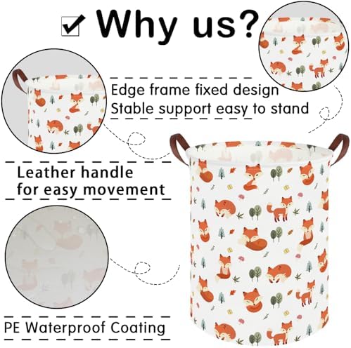 Fox hamper, Waterproof foldable kids laundry basket, Toy basket, Clothes - Image 6