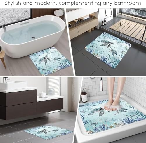 Bathtub Mat Non Slip, Turtle Square Bath tub Mat Shower Floor Mat - Image 6