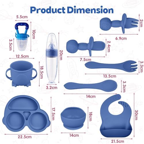 Silicone Baby Feeding Set, Miicasa Baby Led Weaning Supplies Kit - Image 4