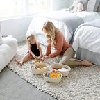 NaturalCozy 5-Piece Rectangle Storage Basket Set- Natural Cotton Rope Woven - Image 3