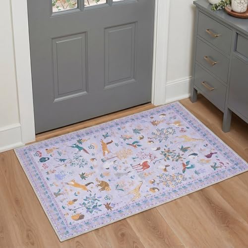 BESBLEE 2'6X10 Washable Kitchen Runner Rug, Animal Non Slip - Image 3