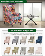 CRFATOP Wingback Chair Covers Stretch Armchair Slipcovers - Image 6