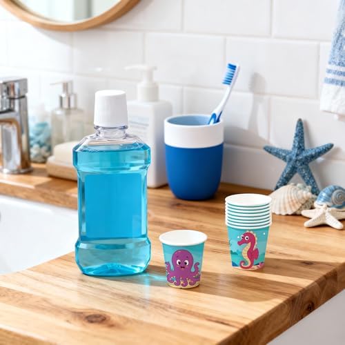 WRAPAHOLIC 3oz Sea Animals Bathroom Cups - Image 4