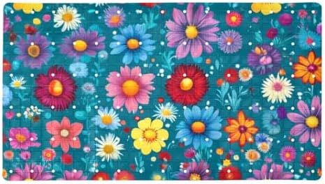 Shower Mat Non Slip, Colorful Daisy Anti Slip Bath Mat by Anna+Cowper