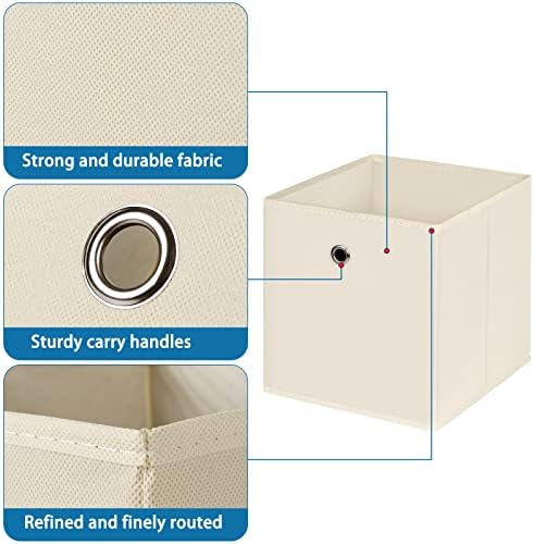 Fabric Cubes Storage Containers, 11 Inch Cloth Storage Cube Foldable Storage - Image 7