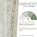 Vangao Floral Valances for Windows Forest Green W50 X 16L 1 Panel - Image 4
