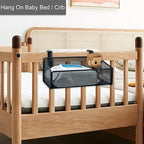 Bedside Caddy Hanging Storage Basket Beside Shelf Metal Organizer - Image 6
