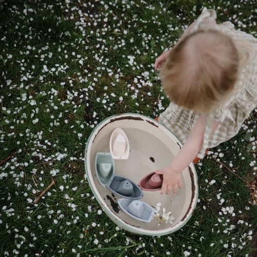 mushie Stackable Bath Boats Floating Toy | Made in Denmark - Image 4