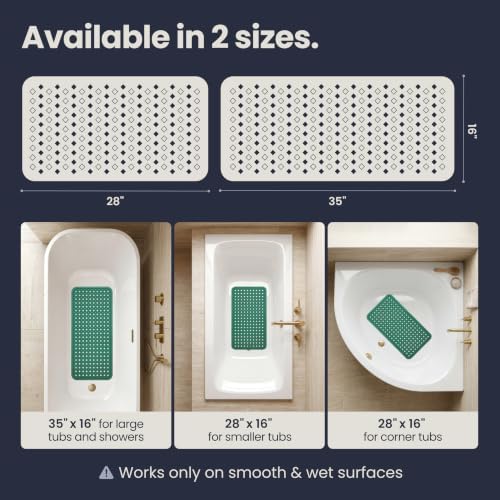 homerella Bathtub Mat Non Slip 35x16 Shower Mat Non Slip Anti Mold BPA Free - Image 5