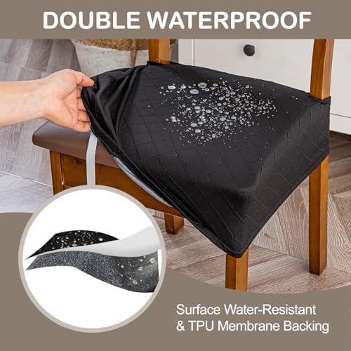 Genina Waterproof Chair Covers for Dining Room - Image 3