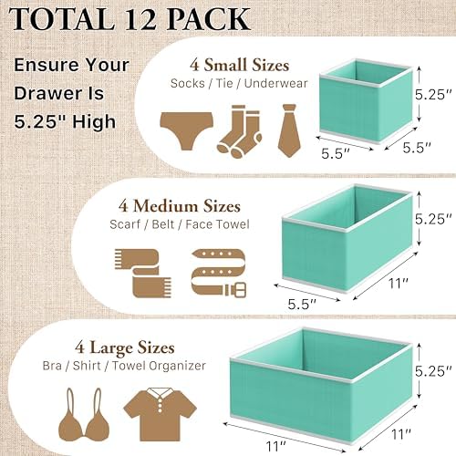 Simple Houseware Foldable Drawer Organizer Bin - Image 2
