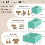 Simple Houseware Foldable Drawer Organizer Bin - Image 2