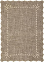 GarveeHome Scalloped Bow Rug 8x10 Washable Brown Rug - Image 4