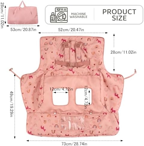 Shopping Cart Cover for Baby 2 in 1 High Chair Covers for Restaurant - Image 2