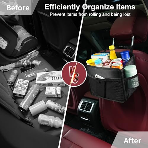 Car Seat Back Organizer Hanging Bag Foldable Backseat Storage Caddy - Image 4