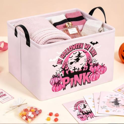 Pink Spooky Cute Witch Halloween Basket - Image 5