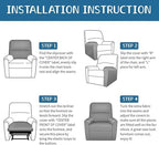 Recliner Chair Covers 4-Pieces Recliner Slipcovers Lazy Boy Chair Covers - Image 7