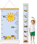 Canvas Baby Kids Growth Chart, Construction Height Measurement Wall Hanging by BAEMEFLE