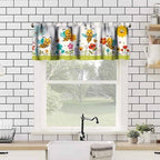 Kids Cartoon Bee Valance Curtain Children's Colorful Cute Forest Plants Flowers - Image 2