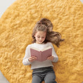 OLANLY Mustard Yellow Round Rugs by OLANLY