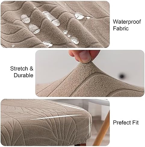 Waterproof Dining Room Chair Covers Set of 6 Slipcovers - Image 3
