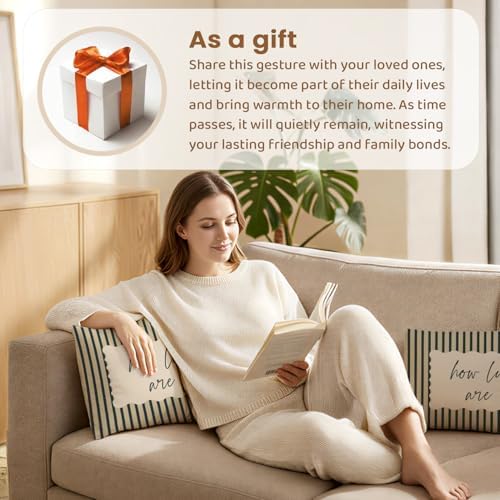 How Lucky are We Inspirational Pillow Cover 12x20, Modern Farmhouse Retro - Image 7