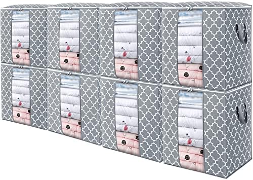 Storage Bags 8 Pack 100L Clothes Organization and Storage Containers by WiseLife