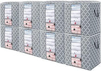 Storage Bags 8 Pack 100L Clothes Organization and Storage Containers by WiseLife