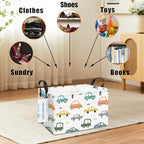 Rectangular Collapsible Color Cars Storage Basket Nursery Organizer - Image 4