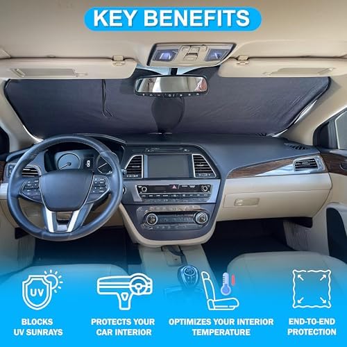 Autovir Car Windshield Sun Shade Foldable | Front Windshield Shade - Image 2