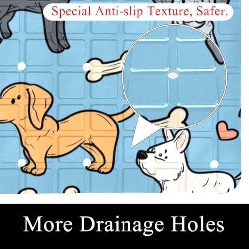 Shower Mat Bathtub Mat, 26.8x15.1 inch, Non-Slip Bath Mat - Image 2