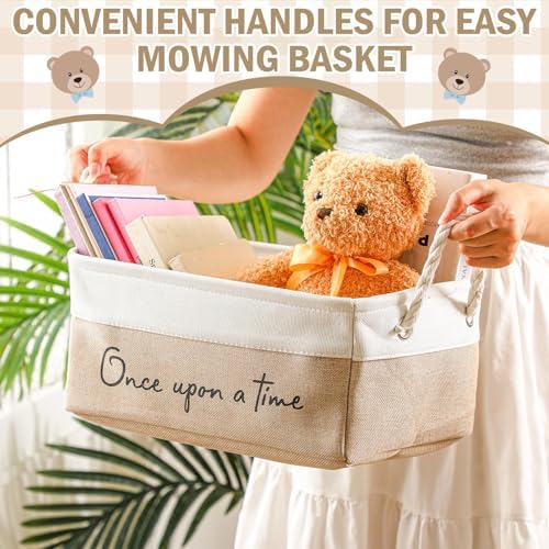 Marsui 1 Pcs Book Storage Basket Book Bin Once Upon a Time - Image 3