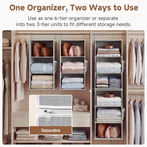StorageWorks Hanging Closet Organizer, 6-Shelf - Image 3