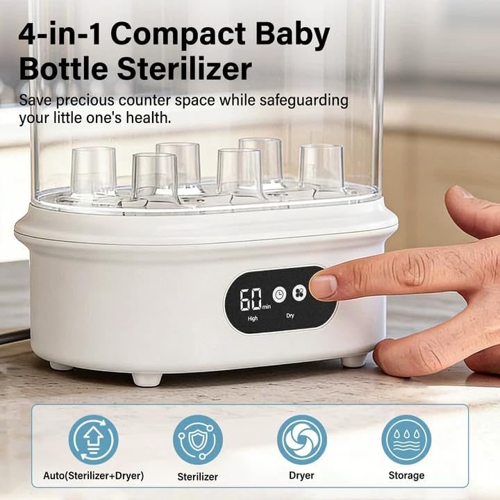 Bottle Sanitizer 4-in-1 Fast Electric Sanitizing & Drying Machine - Image 3