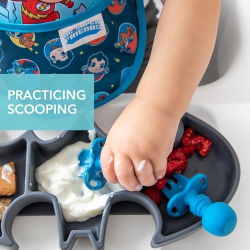 Bumkins Baby Utensils Set, Chewtensils Silicone Spoons - Image 4