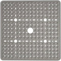 Large Square Shower Mat Tub Bath Mat Non Slip Clear Grey 27"x27" by NaolotureHome