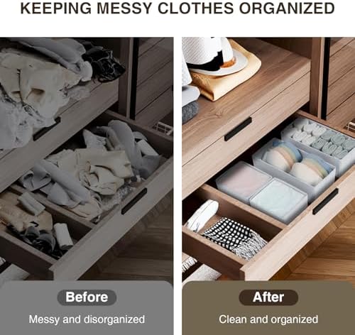DIMJ Drawer Organizer Clothes, 12 Pack Fabric Closet Organizers and Storage - Image 4