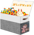 Large Toy Storage Box with Lid & Dividers, Kids Toy Chest by Rocamdo
